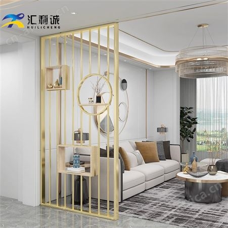 不锈钢金属柜子壁龛展示柜 玫瑰金屏风隔断定制