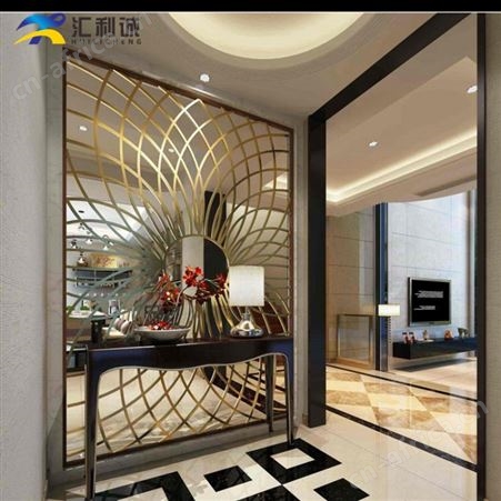 不锈钢金属柜子壁龛展示柜 玫瑰金屏风隔断定制