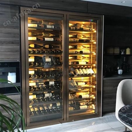 欧式法式定制酒柜 不锈钢金属恒温酒窖 多色酒窖