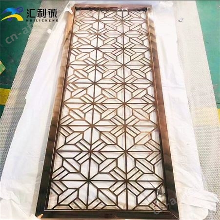 广东不锈钢造型屏风定制 不锈钢仿山屏风隔断酒店