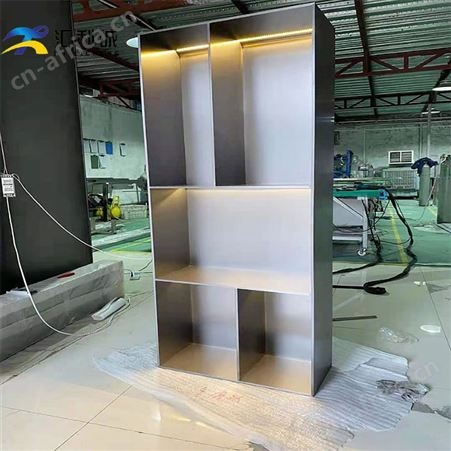 广州批发玫瑰金多层不锈钢书柜置物柜 金属柜定制