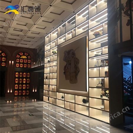 后现代简约金色304不锈钢展示架 不锈钢书架批发