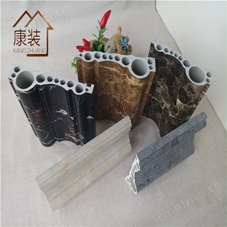 山东康装仿大理石石塑线条 PVC线条 竹木纤维线条 石塑电梯门套线