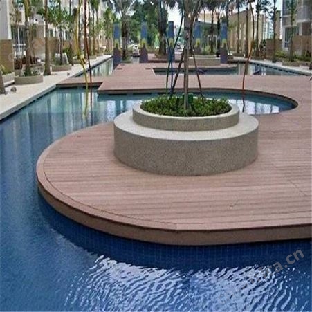 1公分厚实心PE地板 卫生间阳台地面木塑地板 户外木塑地板园林绿化