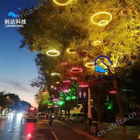 北京利达 灯饰画楼盘亮化商场外墙灯饰画 定制灯光幕墙