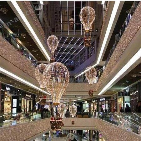 北京利达郑州美陈城市街道树木亮化厂家商场门口挂圆球灯生产 树木夜景亮化