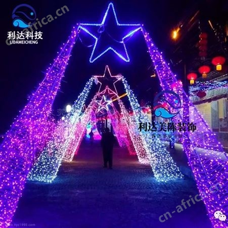 手工编制灯饰画圣诞节日亮化 灯饰画 幕墙圣诞灯光工程 商场户外灯光装饰美陈