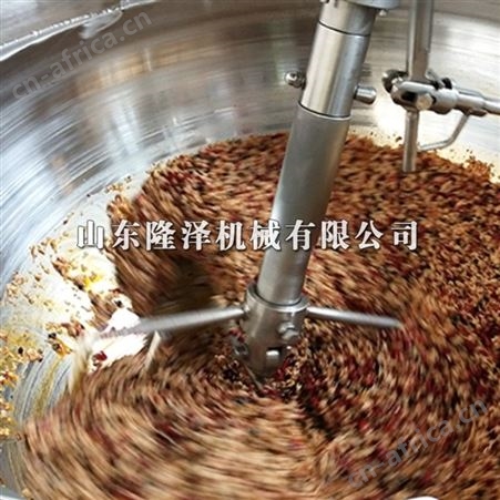 隆泽机械xo酱沙茶酱炒酱锅 多爪搅拌酱料炒锅  平底搅拌锅 蝶形锅胆炒料机
