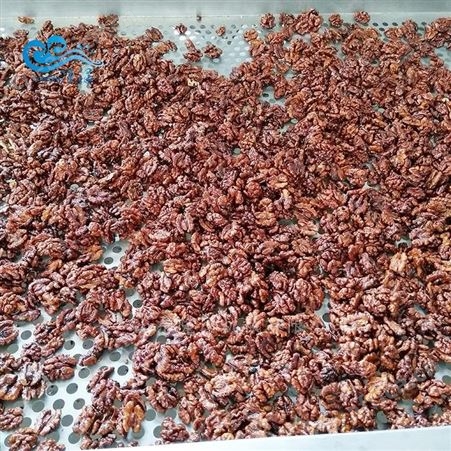 隆泽琥珀核桃仁裹糖油炸机 商用蚕豆制作油炸锅 大型自动不粘锅油炸机流水线