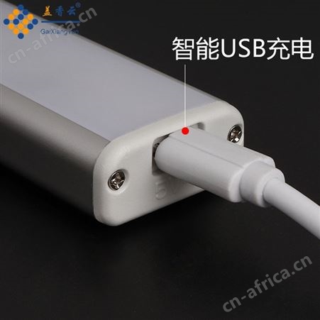 盖香云人体感应小夜灯USB充电LED人体感应橱柜灯雾银色外壳CB-300