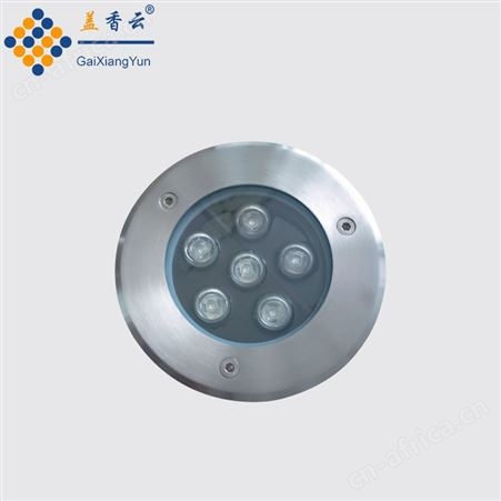 盖香云LED地埋灯圆形射灯防水地埋灯6W