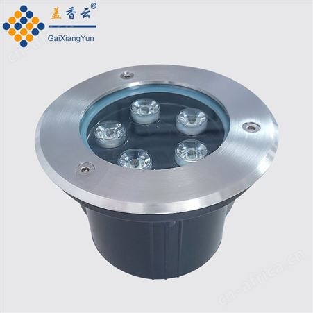 盖香云LED地埋灯圆形射灯防水地埋灯6W