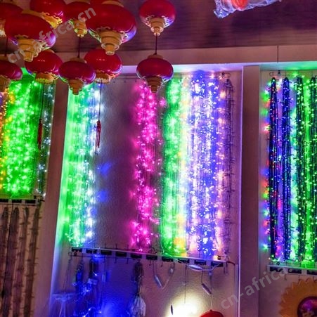 盖香云LED闪灯串灯满天星户外防水霓虹灯装饰灯透明线公母插90灯