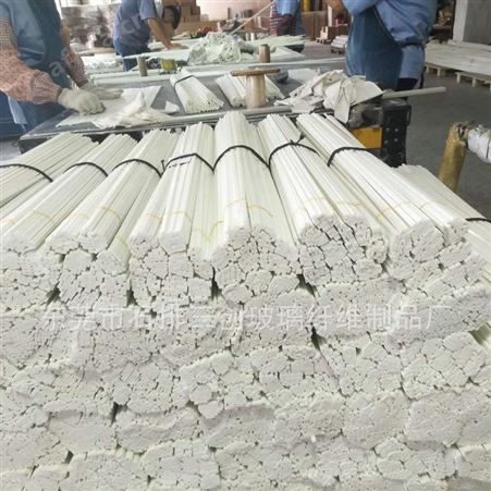 厂家专业生产直销高强度白色4*7玻璃纤维旗杆扁条 注水刀旗纤维片