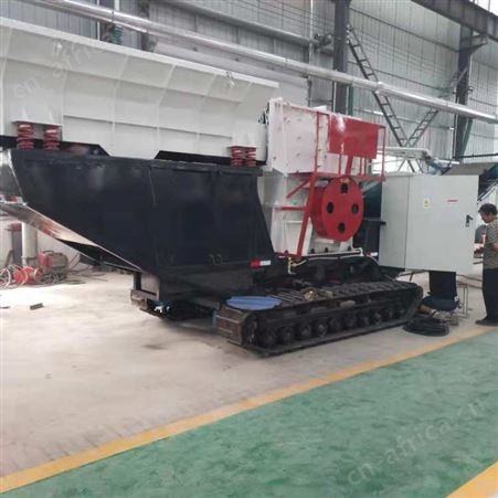 矿山玄武岩移动式打砂机 石料破碎再利用设备 采石场履带破碎车