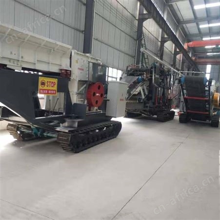 轮胎式铁矿石破碎车 筛分石料移动破碎车 再生骨料破碎机