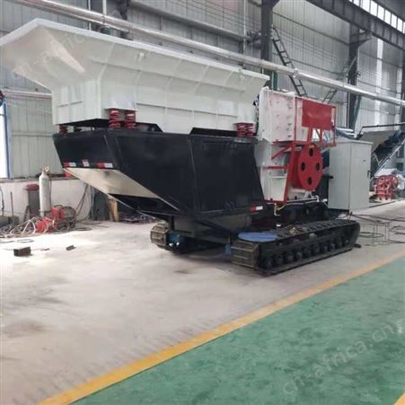 履带移动破碎机 混凝土粉碎机 轮胎式公路工程废料破碎站