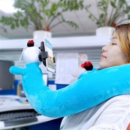 哈一代玩具创意U型枕办公室懒人神器手机支架