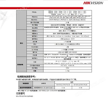 测温半球DS-B1217-6/PA(B)智能人体双光半球专业型安装技术现货