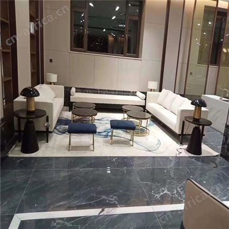 天津办公家具 中式布艺接待沙发 商务接待沙发组合 旭峰家 现货供应