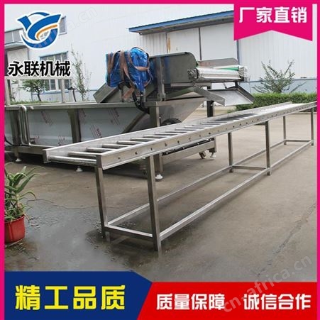 永联滚筒输送机 食品车间输送流水线 冻品纸箱滚杠输送设备