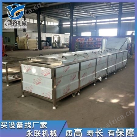 海带扣蒸煮漂烫流水线 不锈钢蒸煮漂烫杀菌机 全自动漂烫机