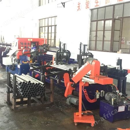全自动圆锯机加工生产线    JC-80NCES圆锯机+倒角机联机 晋诚机械
