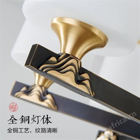 新中式客厅吊灯 轻奢全铜吊灯 简约酒店卧室灯 复式楼别墅大吊灯
