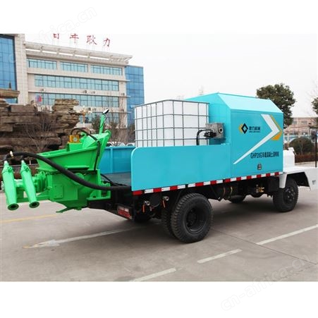 耿力车载泵送混凝土 双喷头液压湿喷台车 全自动移动式湿喷车