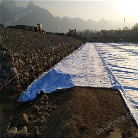河道施工防渗复合土工膜两布一膜 500g不透水复合土工膜 三布两膜