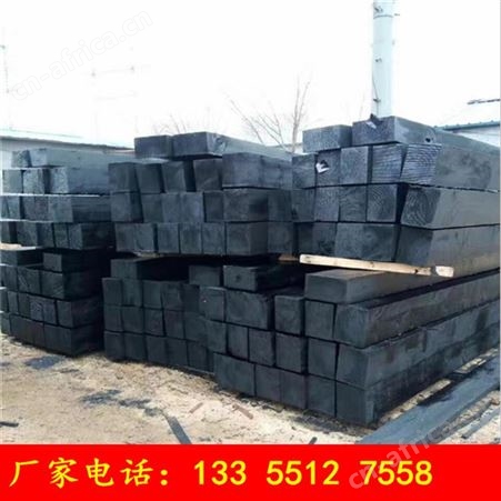 现货供应 铁路浸油枕木 I型标准枕木厂家 四面见方 浸油深