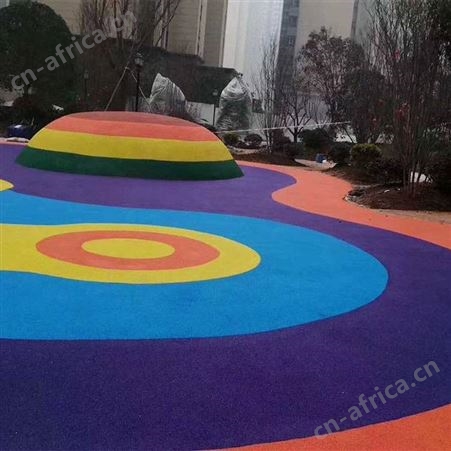 重庆小区EPDM彩色橡胶颗粒 安全地垫 幼儿园EPDM彩色橡胶跑道厂家