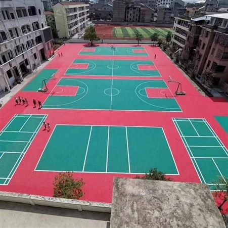 武汉运动地板悬浮地垫幼儿园室外拼装地板篮球场地胶户外塑胶跑道