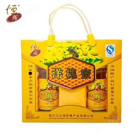 恒亮延安自然成熟洋槐蜜刺槐蜜礼盒装700g*2瓶 蜂产品礼盒 蜂蜜批发 厂家直供