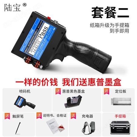 陆宝LB100智能手持式喷码机小型全自动打生产日期激光打印机打码