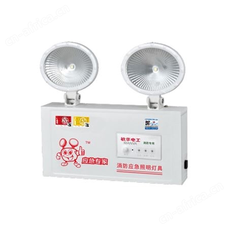 应急照明系统厂家敏华电工应急照明控制器椭圆铁头纳米板平镜带强启双头灯M-ZFZD-E5W3004