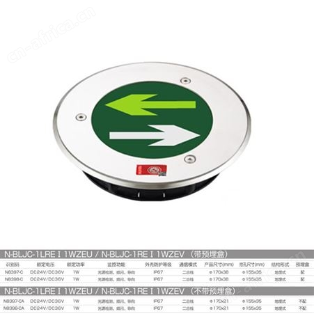 应急照明系统厂家飞歌nst表面有螺丝小圆形超薄集电集控地埋灯N-BLJC-1REⅠ1WZEV