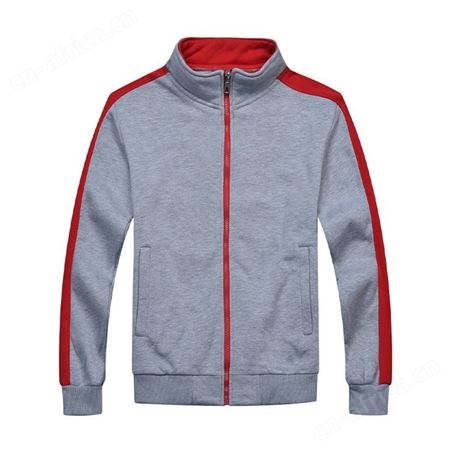 309秋冬羊羔绒撞色立领拉链卫衣工作服定制刺绣印LOGO