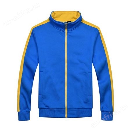 309秋冬羊羔绒撞色立领拉链卫衣工作服定制刺绣印LOGO