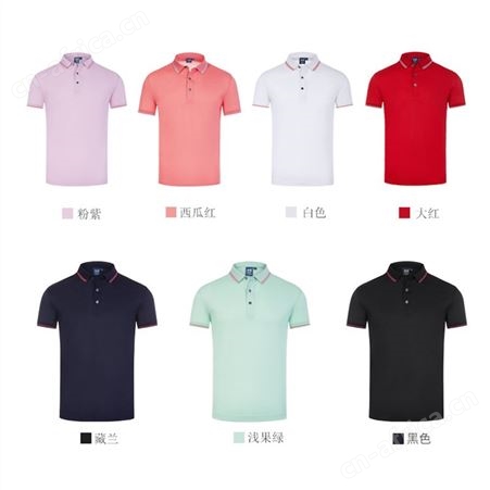 夏季短袖POLO衫定制企业工作服翻领T恤广告文化衫定做刺绣印