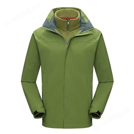 乐三山男女款冲锋衣三合一加厚抓绒秋冬季登山滑雪服外套