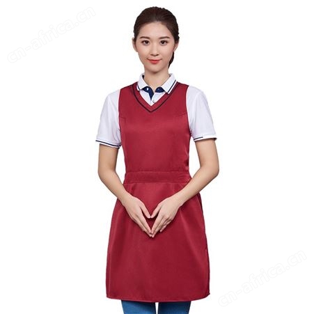 成人女士围裙定制印logo韩版时尚厨房超市母婴店咖啡店工作服围腰