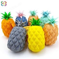 现模水果零钱包硅胶菠萝拉链包创意硅胶包