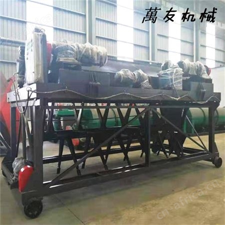 萬友牛粪羊粪有机肥4米轨道式翻堆机建槽式全自动翻粪机不需人工