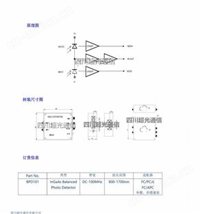 探测器光电平衡探测器150Mhz 18G单通道高速光探测器