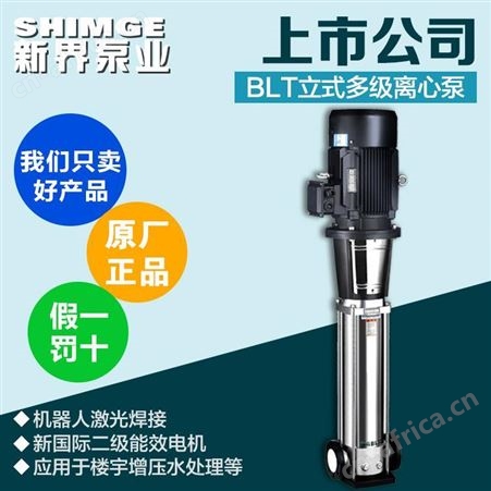SHIMGE新界离心泵BLT4-2立式不锈钢多级管道增压泵