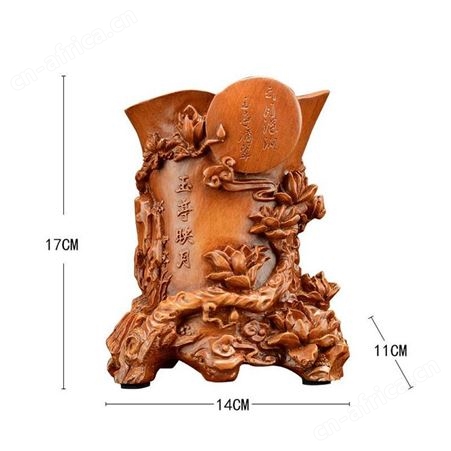 树脂工艺摆件定制 木质笔筒来图定做 员工年会生日礼品刻字定制 树脂笔筒厂家