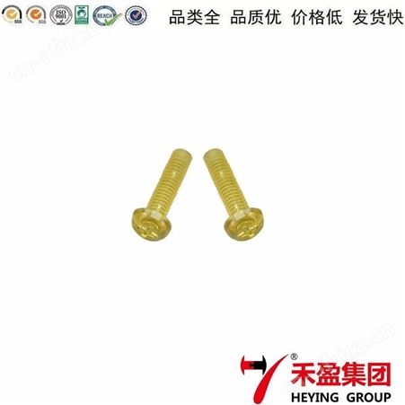 厂家供应_塑料螺丝 高强度多规格_圆头十字螺丝 PEI材质盘头m2*6 琥珀色