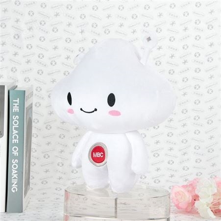 云朵娃娃定制 毛绒玩具公仔工厂 企业吉祥物做logo 员工福利赠品玩具定做