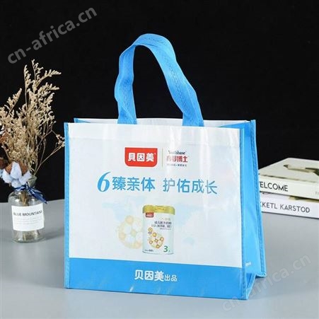 覆膜无纺布袋定做 彩印折叠平口立体手提袋定制 无纺布袋子 超市手提袋订制logo